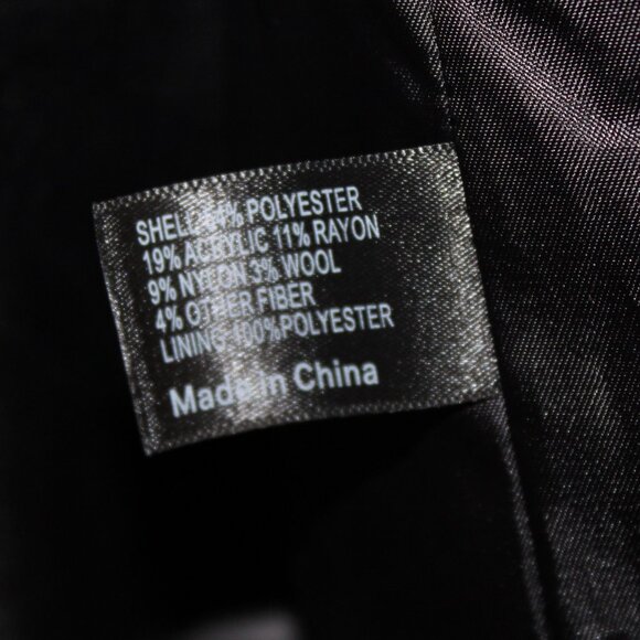 Lane Bryant Double-Breasted Faux-Wool black and gray lined coat 20 - worn once - Picture 6 of 8